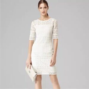 Reiss Isabella Lace Shift Dress | Size 0